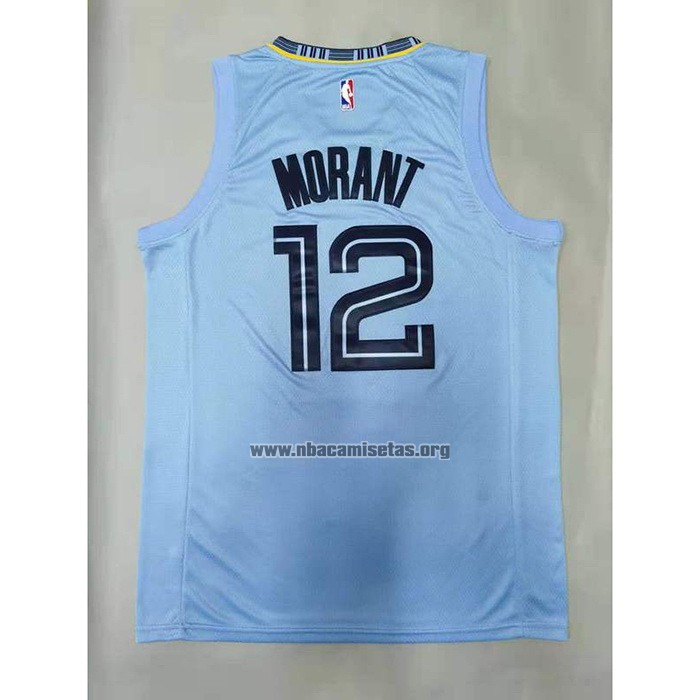 Camiseta Memphis Grizzlies Ja Morant NO 12 Statement 2020 Azul